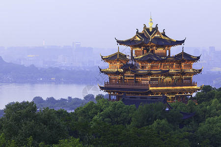 杭州西湖城隍阁高清图片