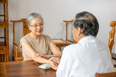 中医养生馆展板中医养生馆中医号脉背景