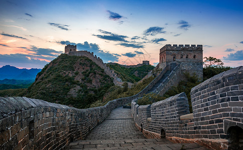 长城夕照建军节北京高清图片