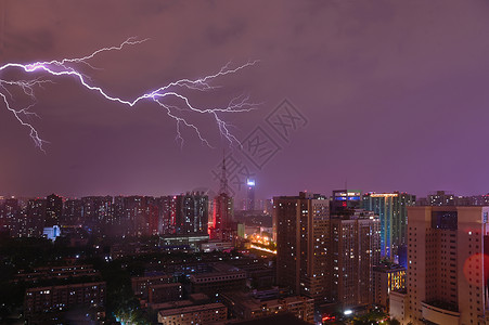 雷电防护暴风雨前夕的闪电背景