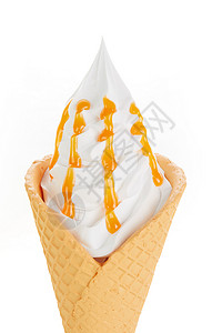 菠萝味冰淇淋甜筒图片