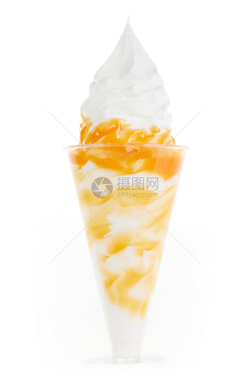 芒果味圣代冰淇淋图片