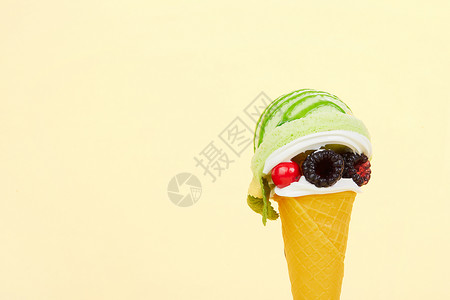 夏日冰淇淋球甜筒图片