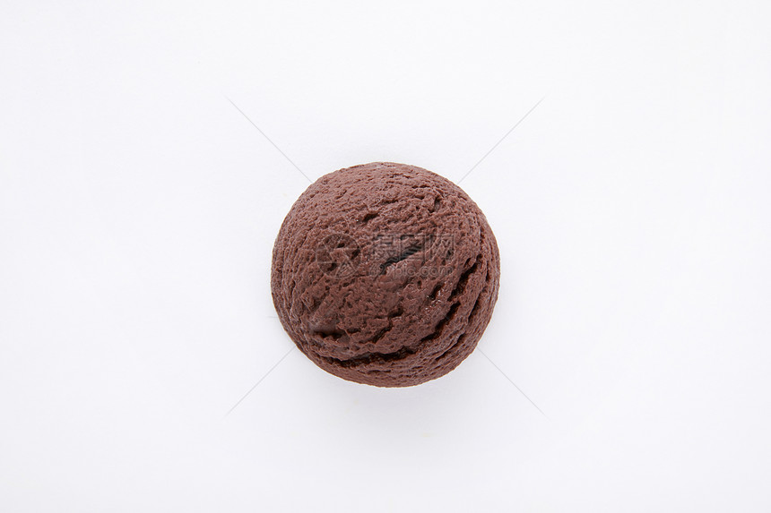 夏日巧克力口味冰淇淋球图片