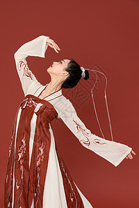 中国古典舞中国风汉服古风美女跳舞背景
