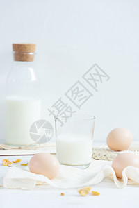 牛奶鸡蛋背景图片