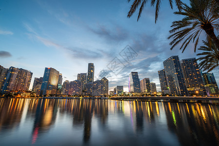 三亚城市夜景城市夜景建筑风光背景