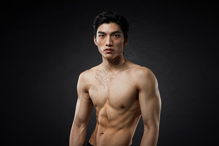 运动男性肌肉展示运动员高清图片素材