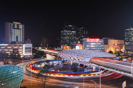 上海杨浦五角场背景