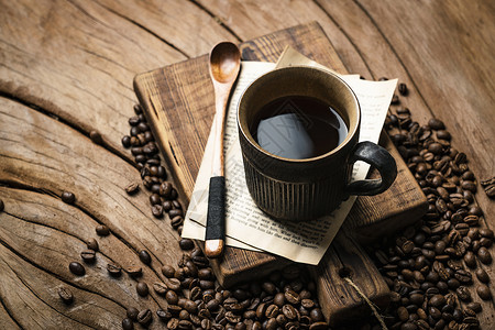 美式咖啡咖啡豆高清图片素材