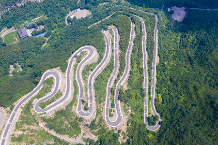 山东青州仰天山盘山公路高清图片