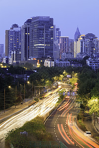  南京城墙中华门俯瞰城市夜景图片