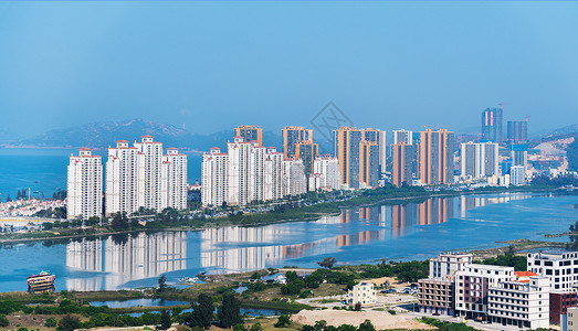 海景房展板惠州双月湾海景房背景