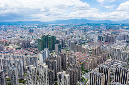 漳州碧湖公园周边建筑群背景图片