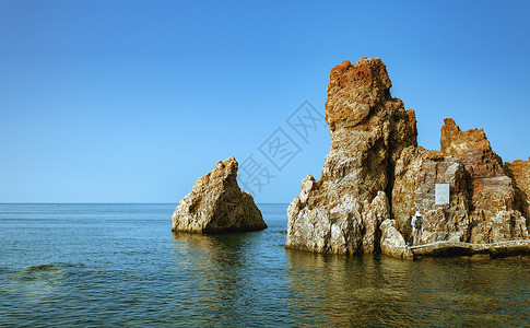 海岛礁石海景高清图片素材