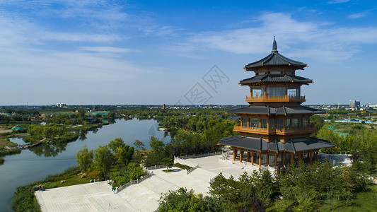 西安市鄠邑区渼陂湖景区背景