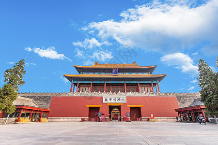 大红墙北京大气紫禁城故宫背景