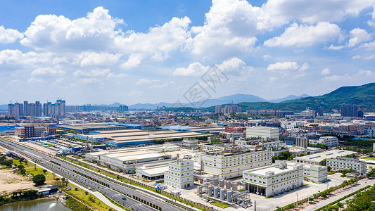 工厂蓝天漳州龙池工业区背景