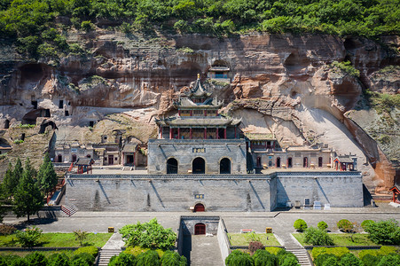 陕西彬县大佛寺石窟高清图片