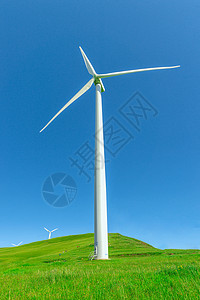 草原风力发电背景图片