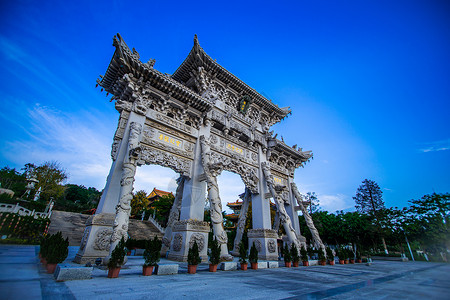 厦门梅山寺建筑风光高清图片