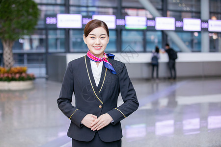 机场空姐服务人员背景图片