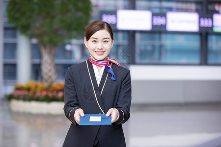 乘务人员机场空姐服务人员背景