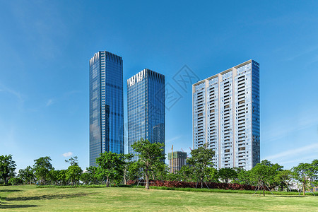 深圳前海自贸区深圳前海建筑群背景