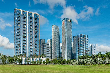 深圳前海自贸区深圳前海建筑群背景