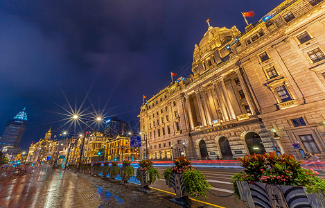 上海外滩万国建筑群夜景图片