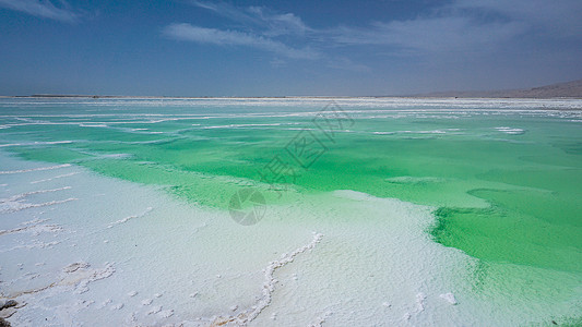 青海茫崖翡翠湖网红打卡地背景