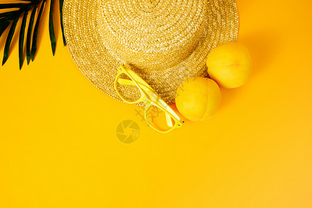 夏日水果柠檬场景背景图片