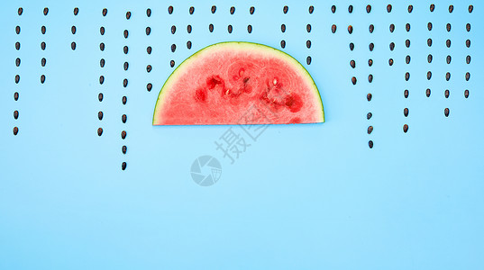 夏日水果西瓜创意场景图片