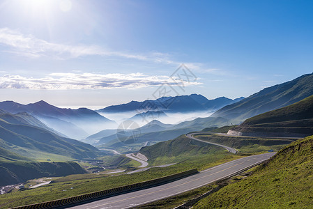 盘山道路拉脊山盘山公路背景