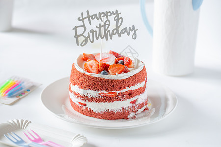 生日祝福语美味的蛋糕背景