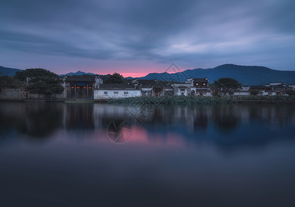 江南水乡安徽宏村背景图片