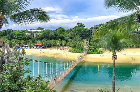 新加坡风光风景新加坡海滩风光背景