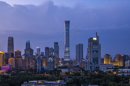 北京城市国贸CBD夜晚大楼高清图片素材