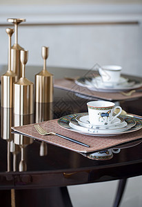 欧式室内装饰欧式古典茶具背景