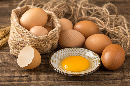 农家体验鸡蛋和鸡蛋壳背景