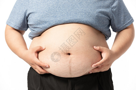 亚洲男性男性肥胖的肚皮背景