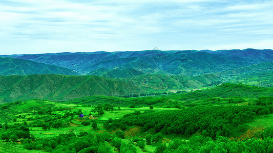 内蒙古凉城县山村景观背景图片
