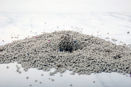 膨润土猫砂背景图片