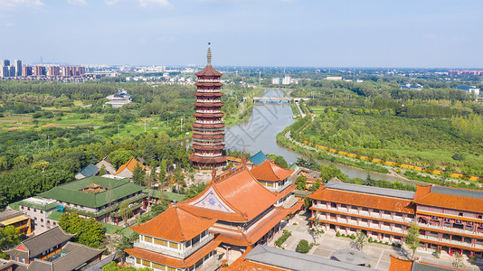 扬州高旻寺航拍图片