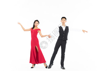跳双人舞的舞蹈演员图片素材