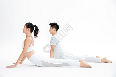双人瑜伽拉伸动作图片