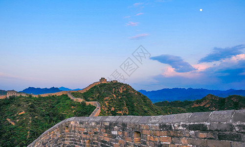 北京八达岭景色长城背景