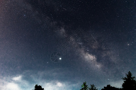 星星和流星银河流星摄影图片背景