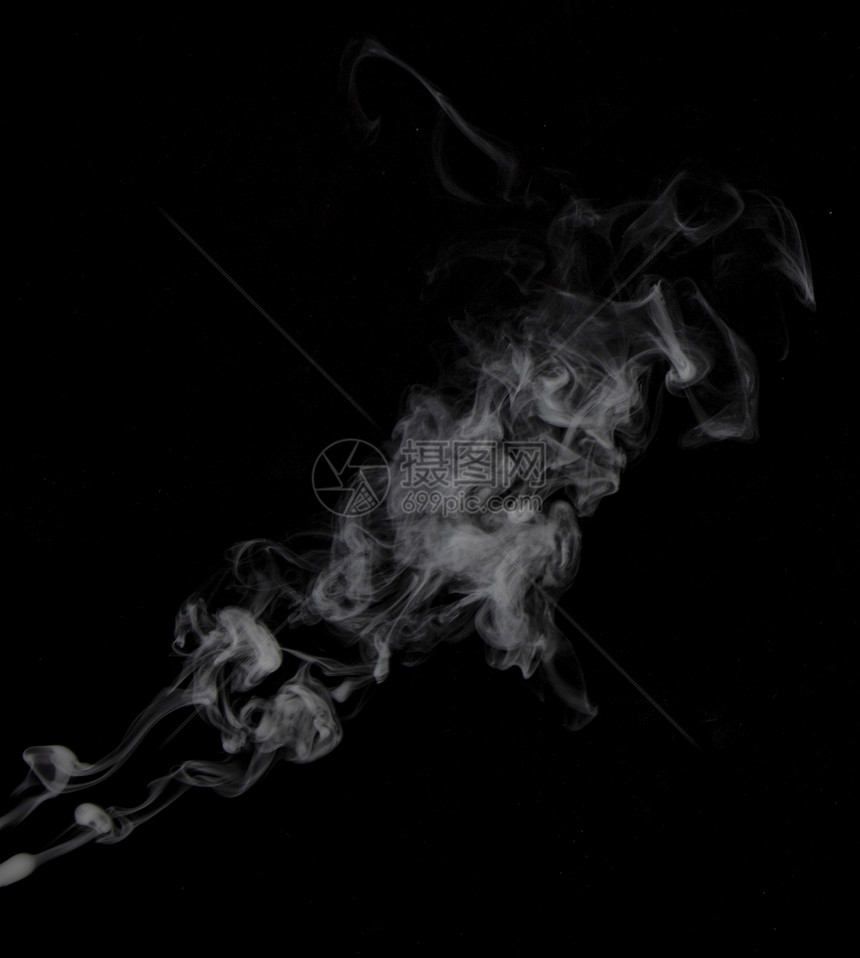 黑背背景烟雾蓝烟素材图片