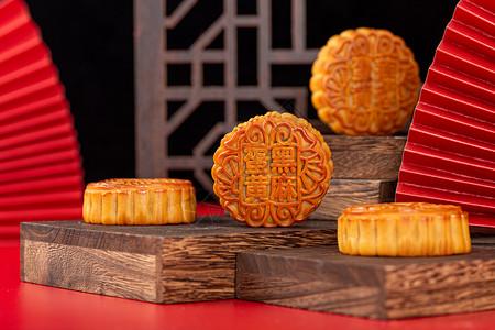 中国风拍摄传统中秋节月饼高清图片